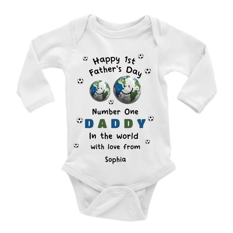 First Fathers Day | Number One Daddy Longsleeve BodySuit