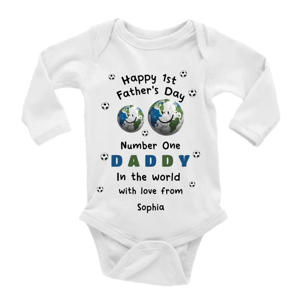 First Fathers Day | Number One Daddy Longsleeve BodySuit